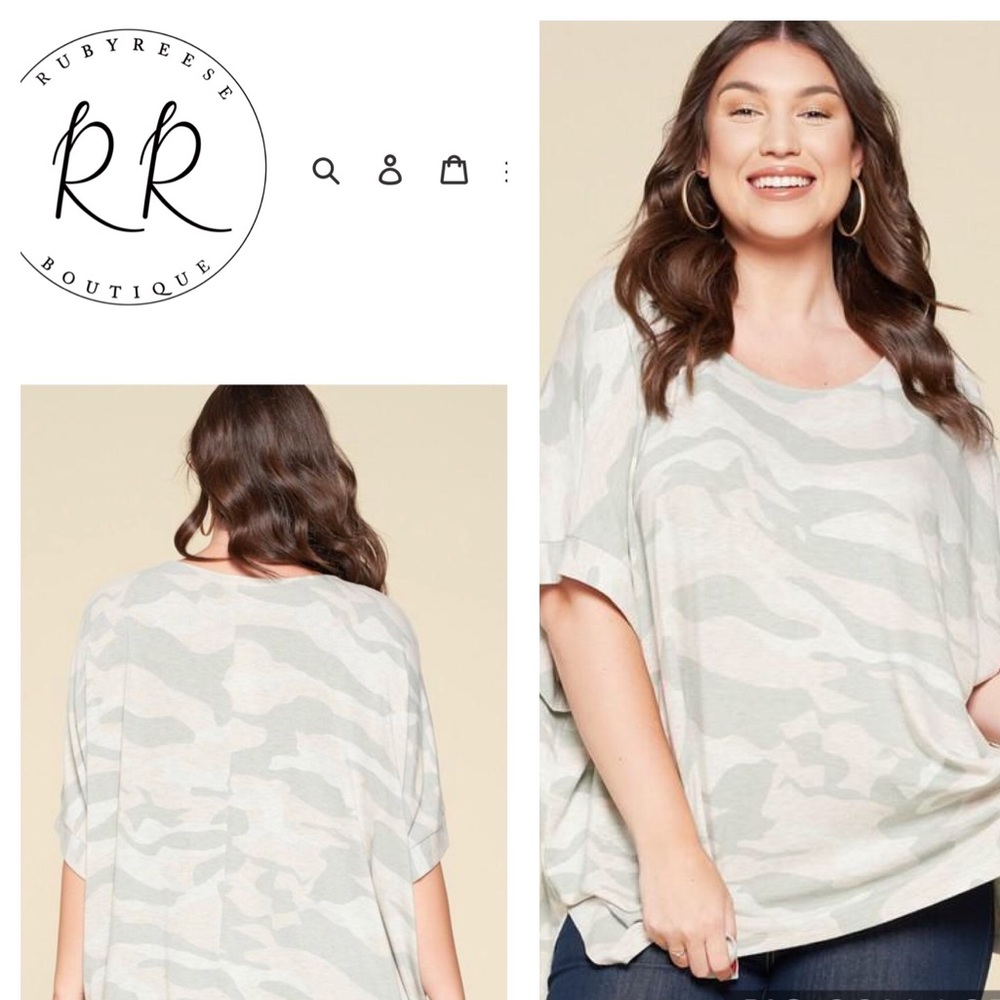 Camouflage Hacci Knit Tunic